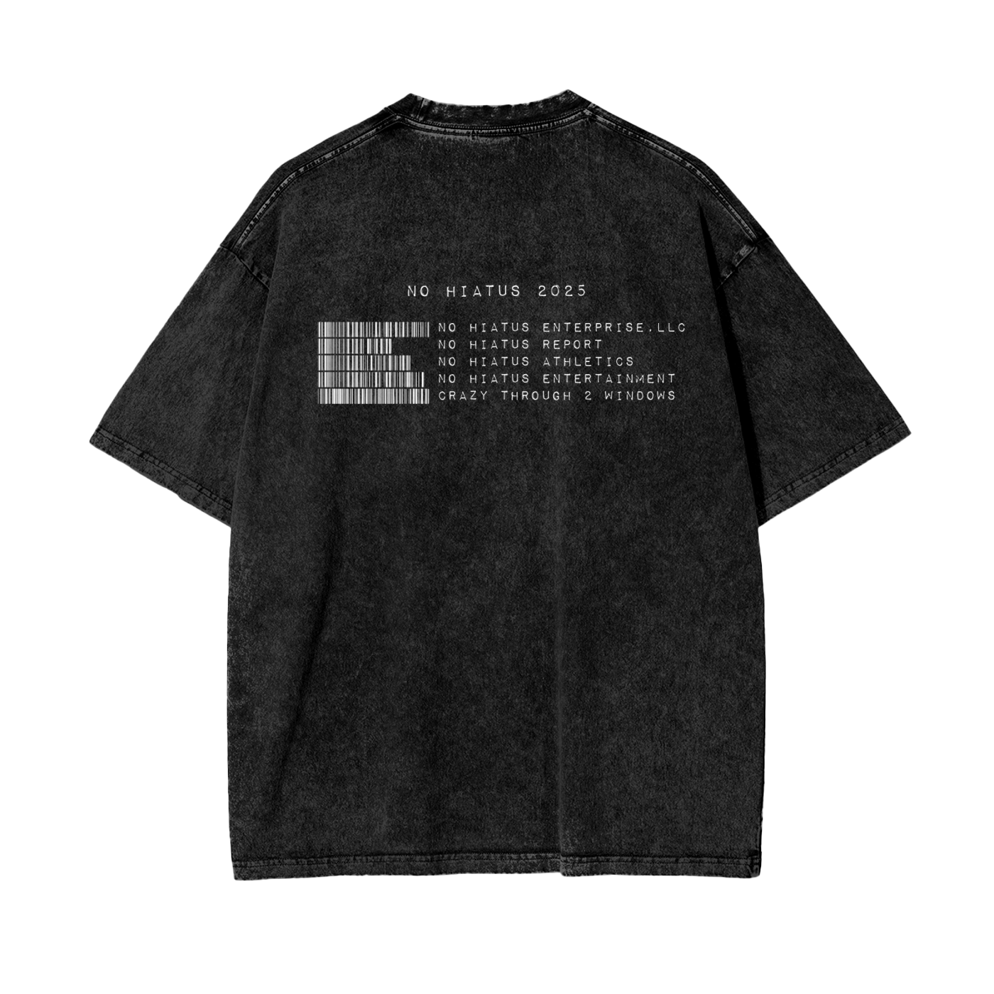 No Hiatus Barcode Washed T-Shirt